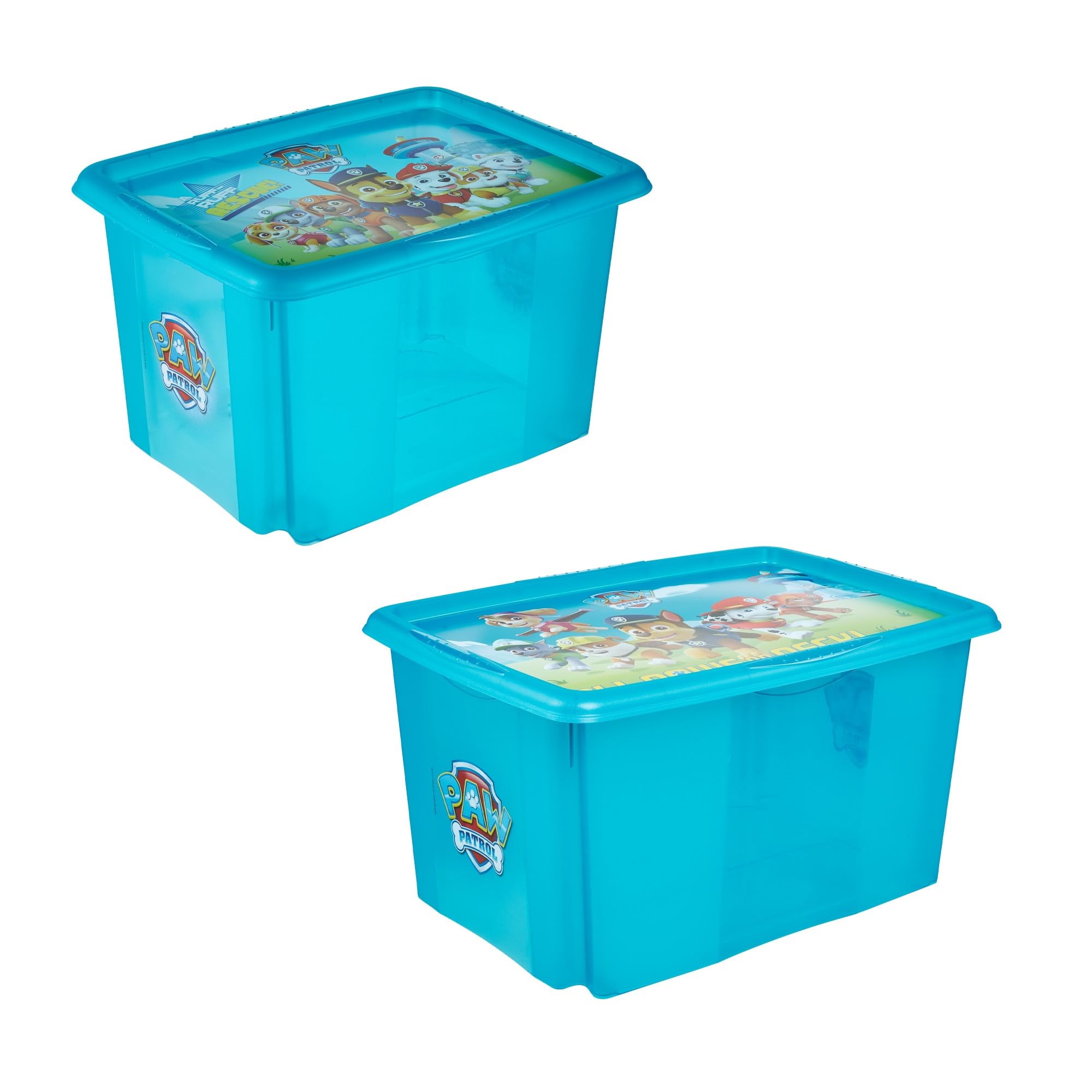 Boîtes de rangement keeeper Karolina Paw Patrol 30L et 45L bleu transparent