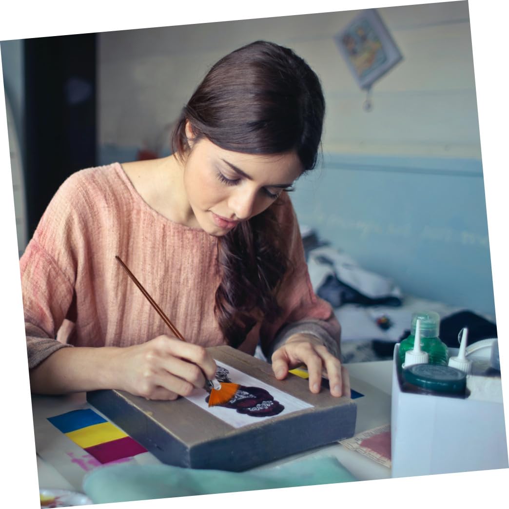Lurrose 27pezzi Pennelli Per Pittura Ad Con Setole Nylon Asta Lunga Forma Ventaglio Strumenti Per Arti e Pittura Creativa