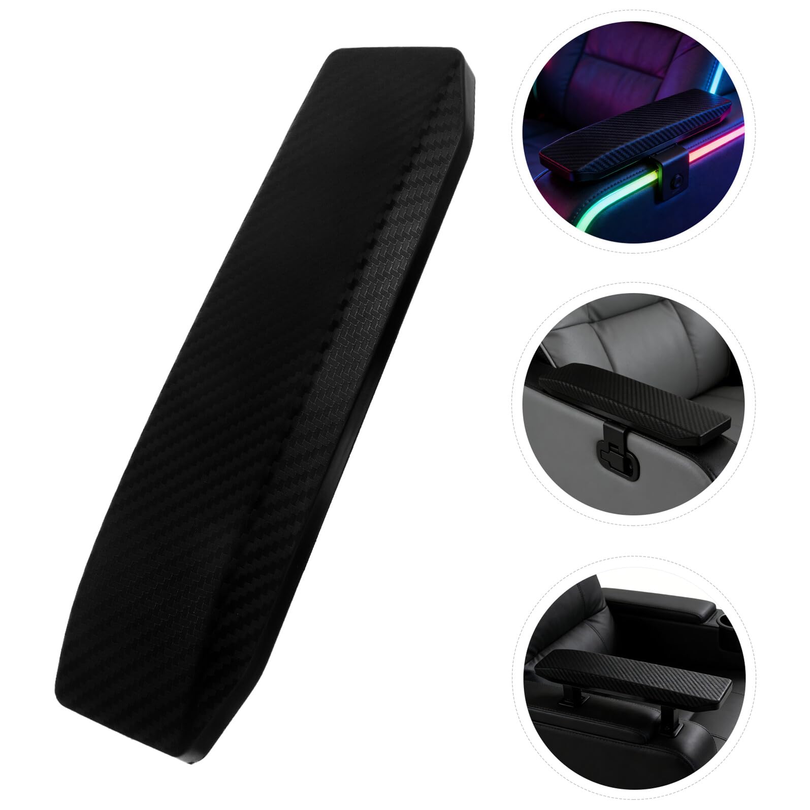 Reposabrazos de Repuesto para Silla de Juego PU Negro 2 Piezas