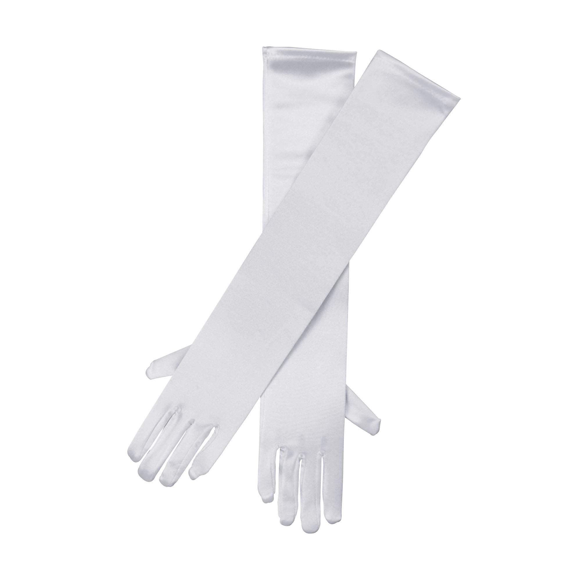 Bristol Novelty Ba588 Gloves Satin 19" White, Womens, One Size Halloween