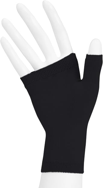 Juzo Soft 2002, Compression Gauntlet, 30-40 mmHg, Seamless, for Men & Women, Large, Right, Black