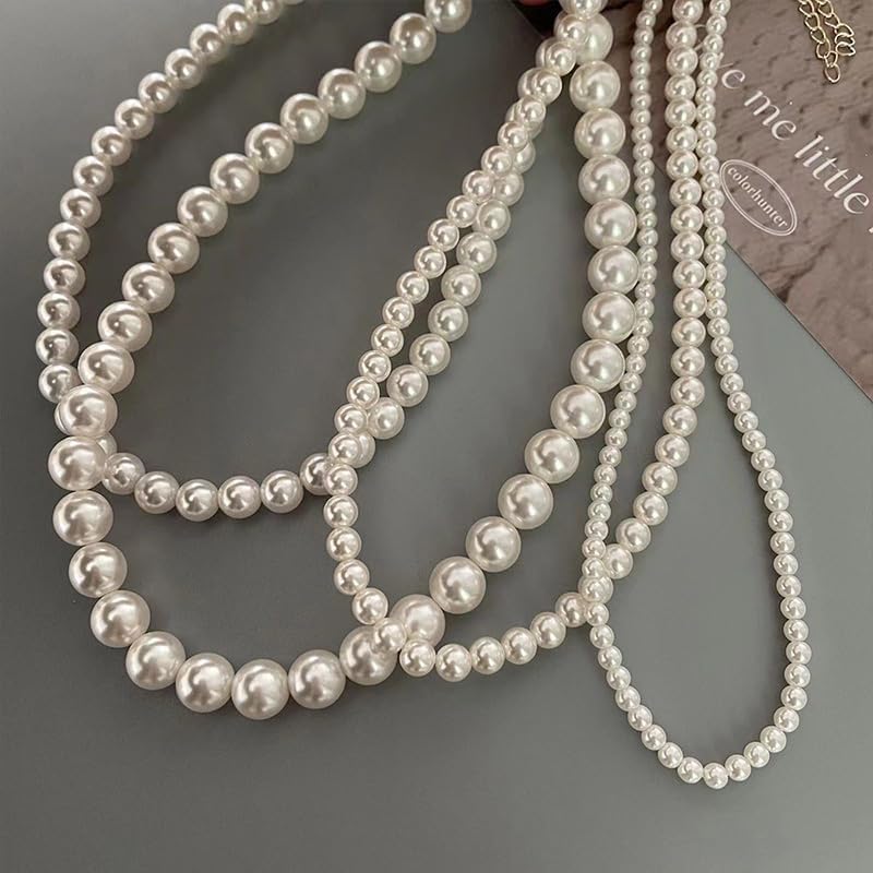 Pearl Necklace for Women - Dainty Round Imitation Pearl Choker necklaces for women - Image 7