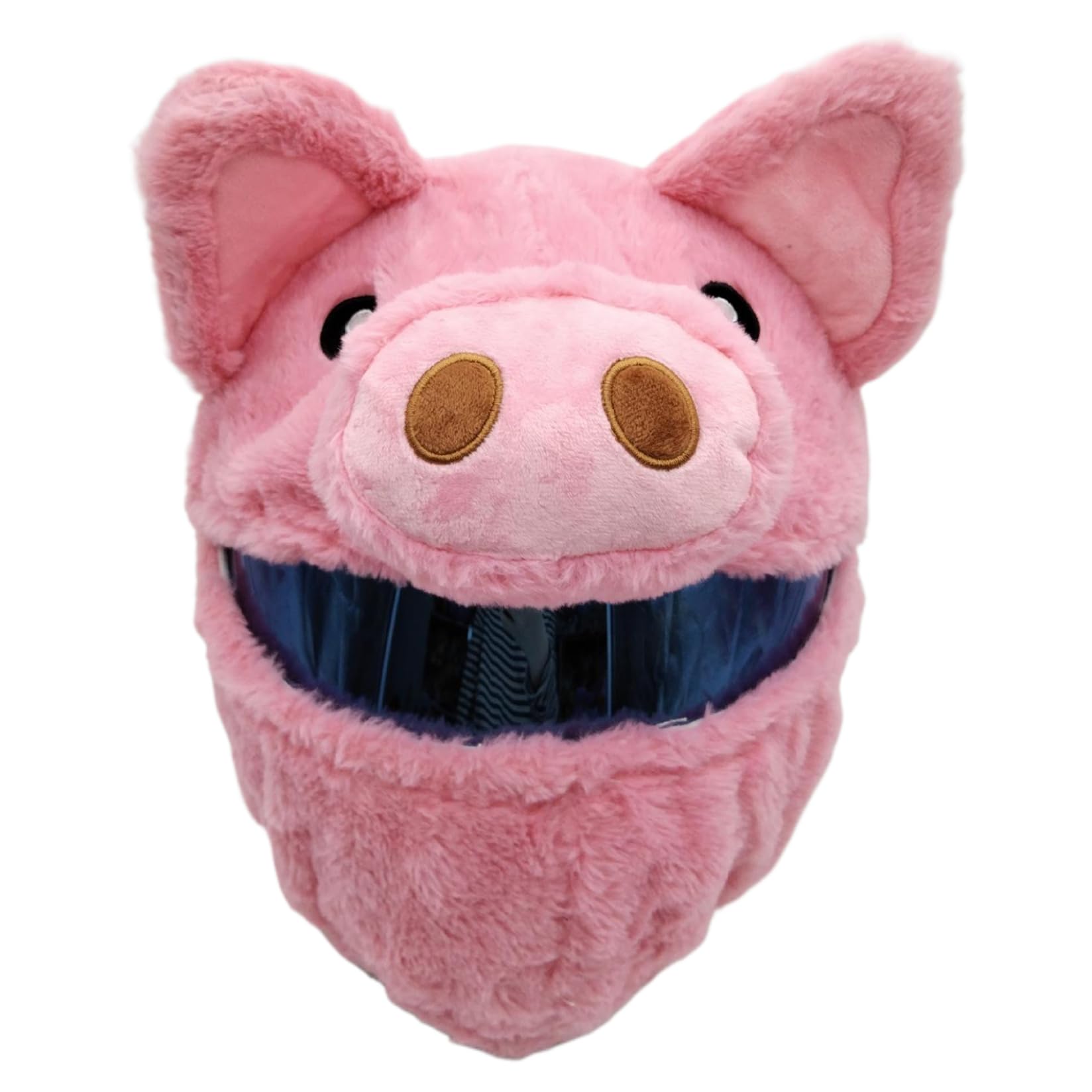 Motorradhelm-Abdeckungen, Halloween-gesichtiges Schwein, Plüsch-Helmabdeckung, Motorrad, dekorativ, lustig, niedlich, Cartoon, keine blockierende Sichtabdeckung, nur für Reiten, Partys
