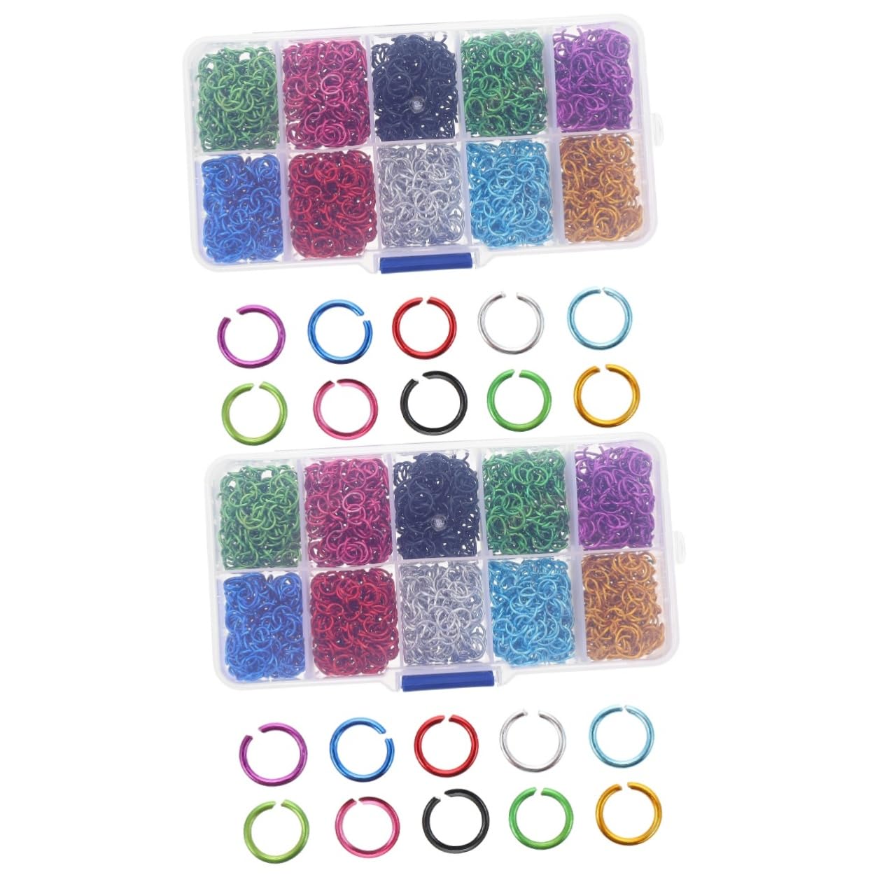 STOBOK 2 Sets Schmuckherstellung Offene Biegeringe Geteilte Armbänder Sprungringe Halskettenherstellung Zubehör Große 250 Stück * 2