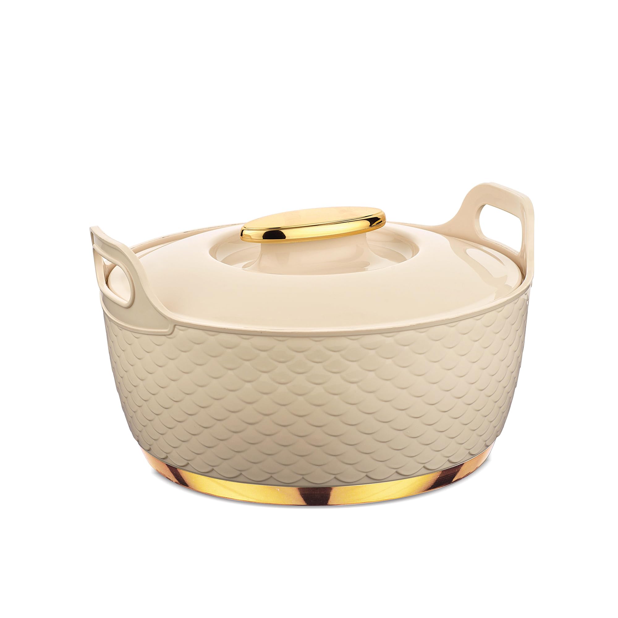 ASIANASIAN Casserole Majestic Gold Stainless Steel Insulated Hotpot (BEIGE, 1500ML)