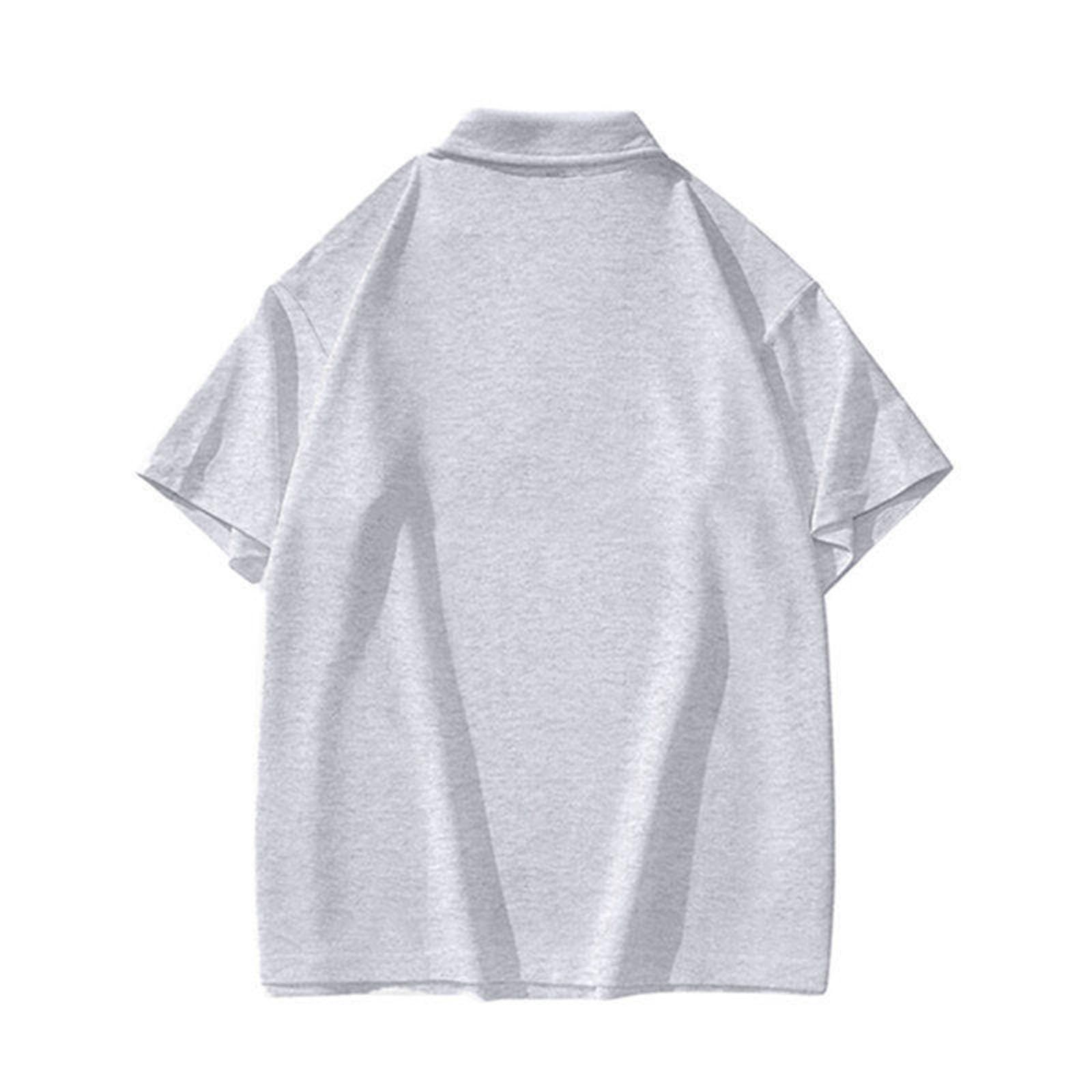 Poloshirts - Camiseta de manga corta para hombre, cuello de solapa, transpirable, ajuste cómodo, capa base para un uso diario cómodo