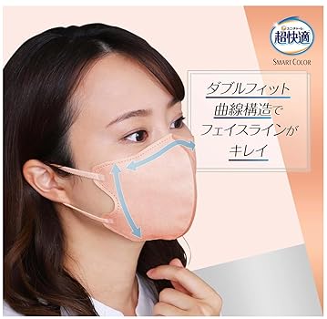 Amazon.co.jp: 超快適マスク スマートカラー スフレピンク 風邪
