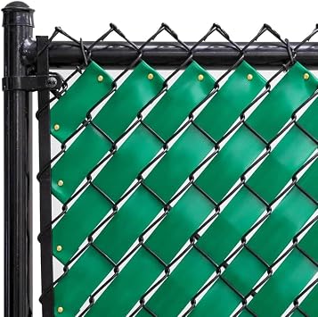 Chain Link Fence Privacy Tape 250 ft 40 SqFt Emerald Green for Gardening, Outdoor Wall, Balcony, Patio, Yard, Injury Prevention, Safety Fence Cover for Dog, Other Pet Hedge Slats