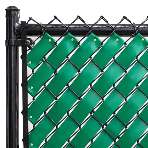 Fenpro Chain Link Fence Privacy Tape 250 ft (40 SqFt) (Emerald Green) for Gardening, Outdoor Wall, Balcony, Patio, Yard, Injury Prevention, Safety Fence Cover for Dog, Other Pet Hedge Slats