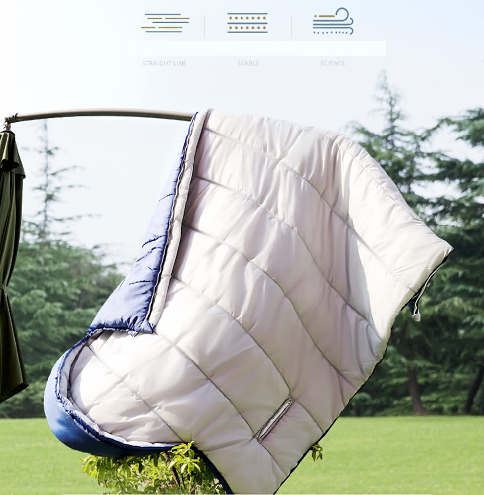 Atteindre pour Sac de Couchage Hommes et Femmes Camping en Plein air épaissir Une Personne pour Garder au Chaud en Hiver, Bleu, 210x80cm