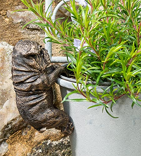 Pot Buddies Decorative British Bulldog Pot Hanger Ornament - Bronze Color - Image 3
