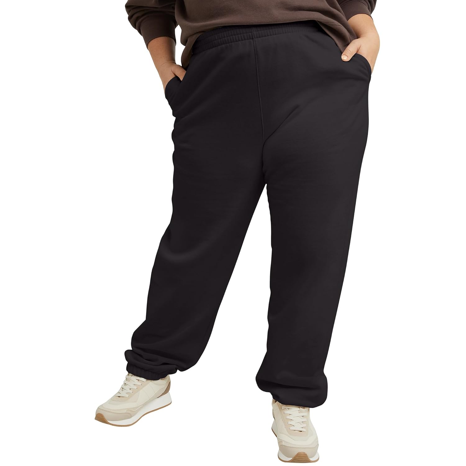 Hanes Womens Originals Midweight Fleece Joggers Sweatpants with Pockets Place Flowers 30 Plus