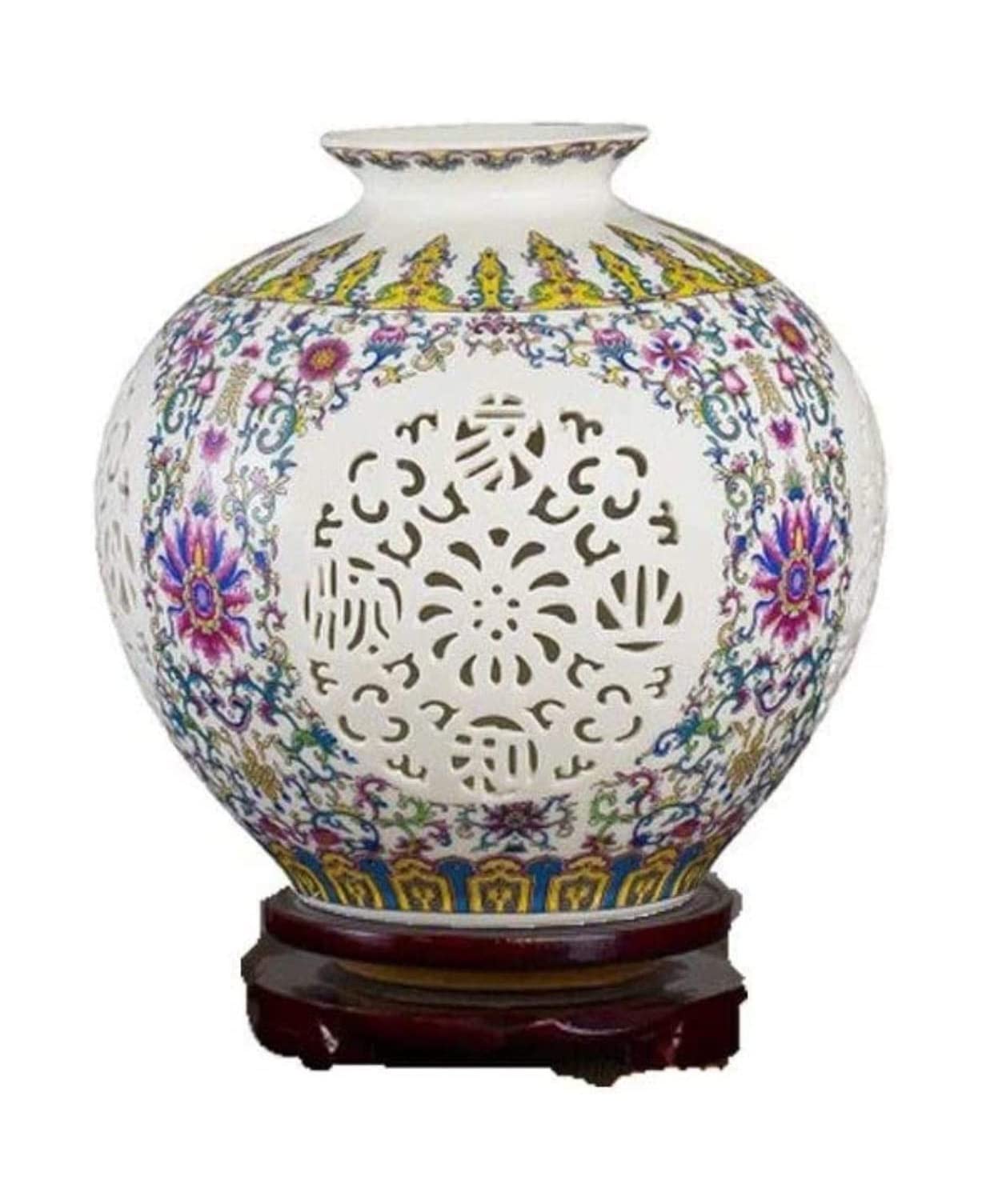 Vasen Vase aus Keramik, handgefertigt, mit rotierender Basis, hohl, Handwerk, Büro, Wohnaccessoires Deko