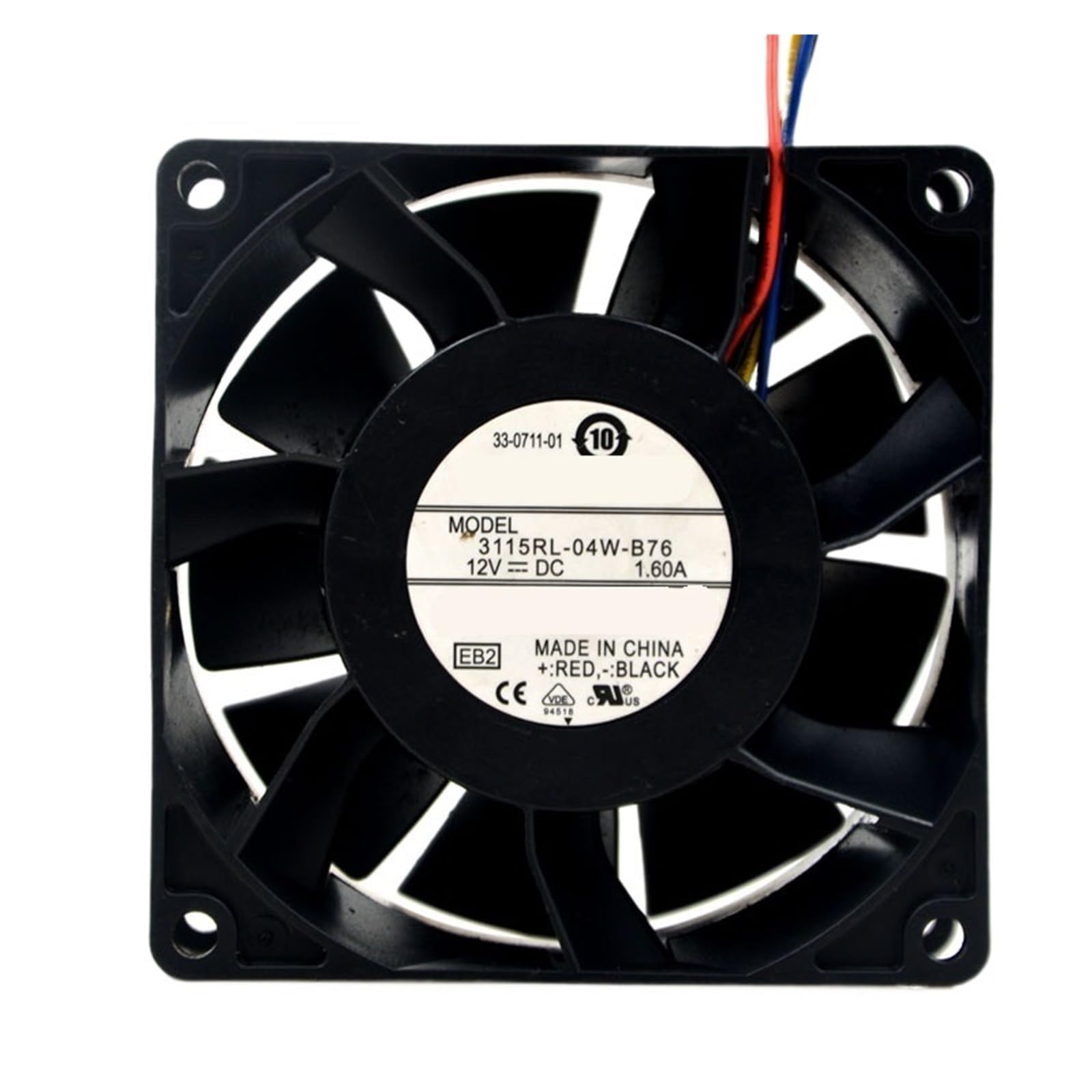 YUSKICCNE 80mm Cooling Fan 12V 80X80X38mm Dual Ball Bearing 4-Pin PFR0812XHE DYTB0838B2U 3115RL-04W-B76(PFR0812XHE)