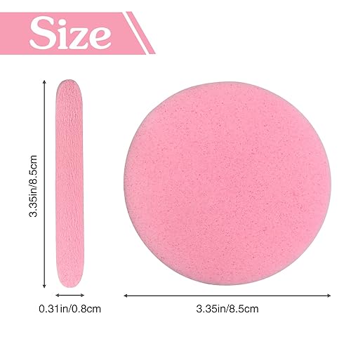 Miniatura 2 de 120 esponjas faciales comprimidas, esponja limpiadora facial, esponja de eliminación de maquillaje, esponja redonda exfoliante para mujeres, niñas