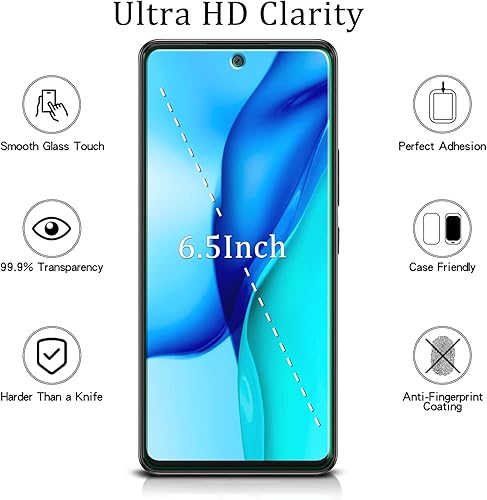 Miniatura 2 de MAYtobe Paquete de 2 protectores de pantalla diseñados para Samsung Galaxy A53 5G, vidrio templado, antiarañazos, sin burbujas, fácil de instalar