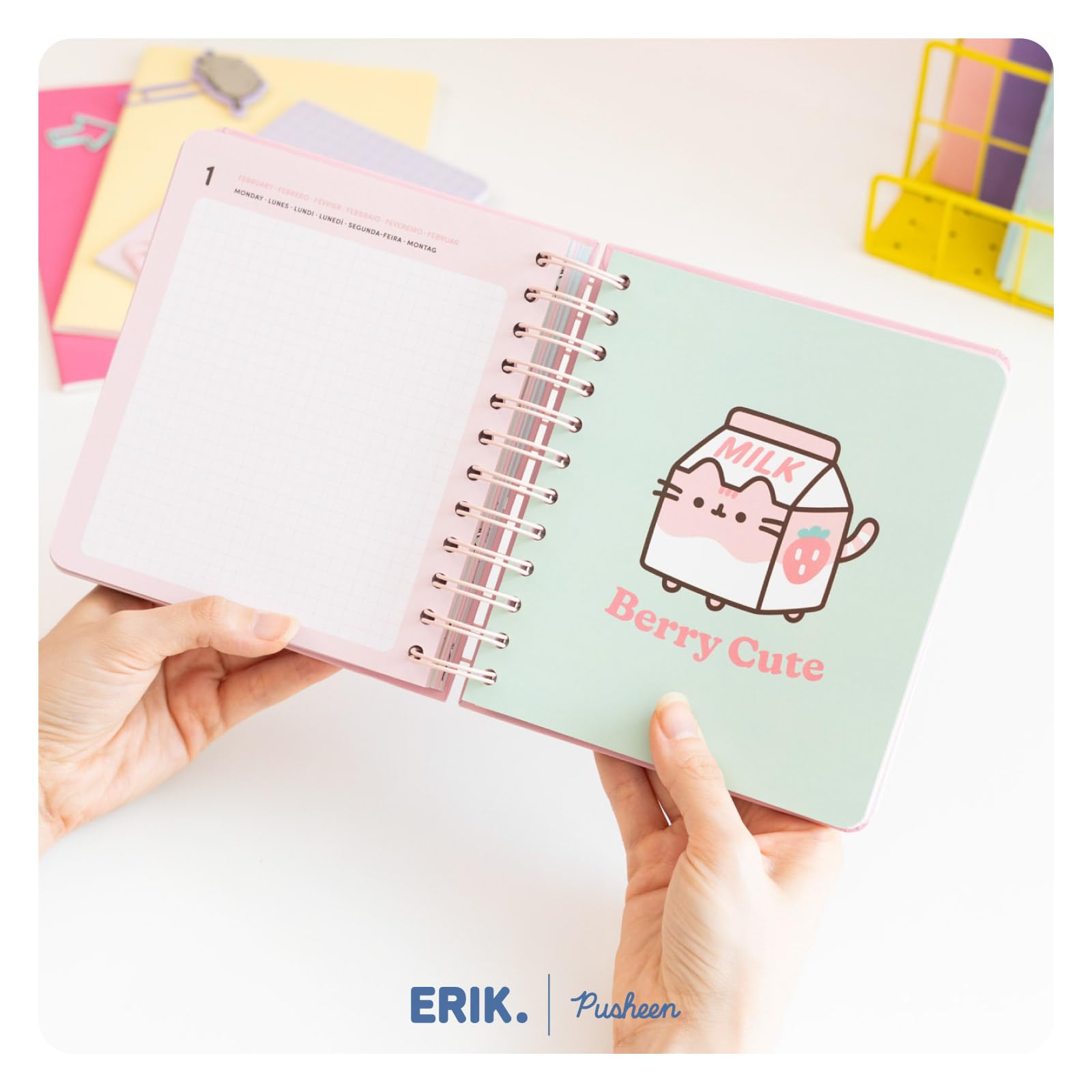 Grupo Erik Academic Diary 2026-2027 Page a Day - Pusheen Gifts for Cat Lovers | Back to School Planner 2026-2027, Mid Year Diary 2026 2027 Day per Page | Pusheen Stationery, Cat Stationery Gifts
