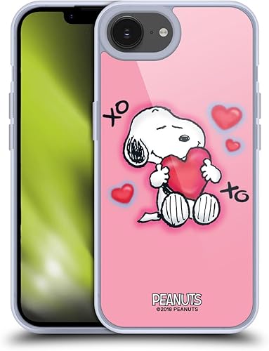 Vista 70 de Head Case Designs Funda de gel suave con licencia oficial de Peanuts I Love Pattern Snoopy Boardwalk Airbrush compatible con Apple iPhone 15