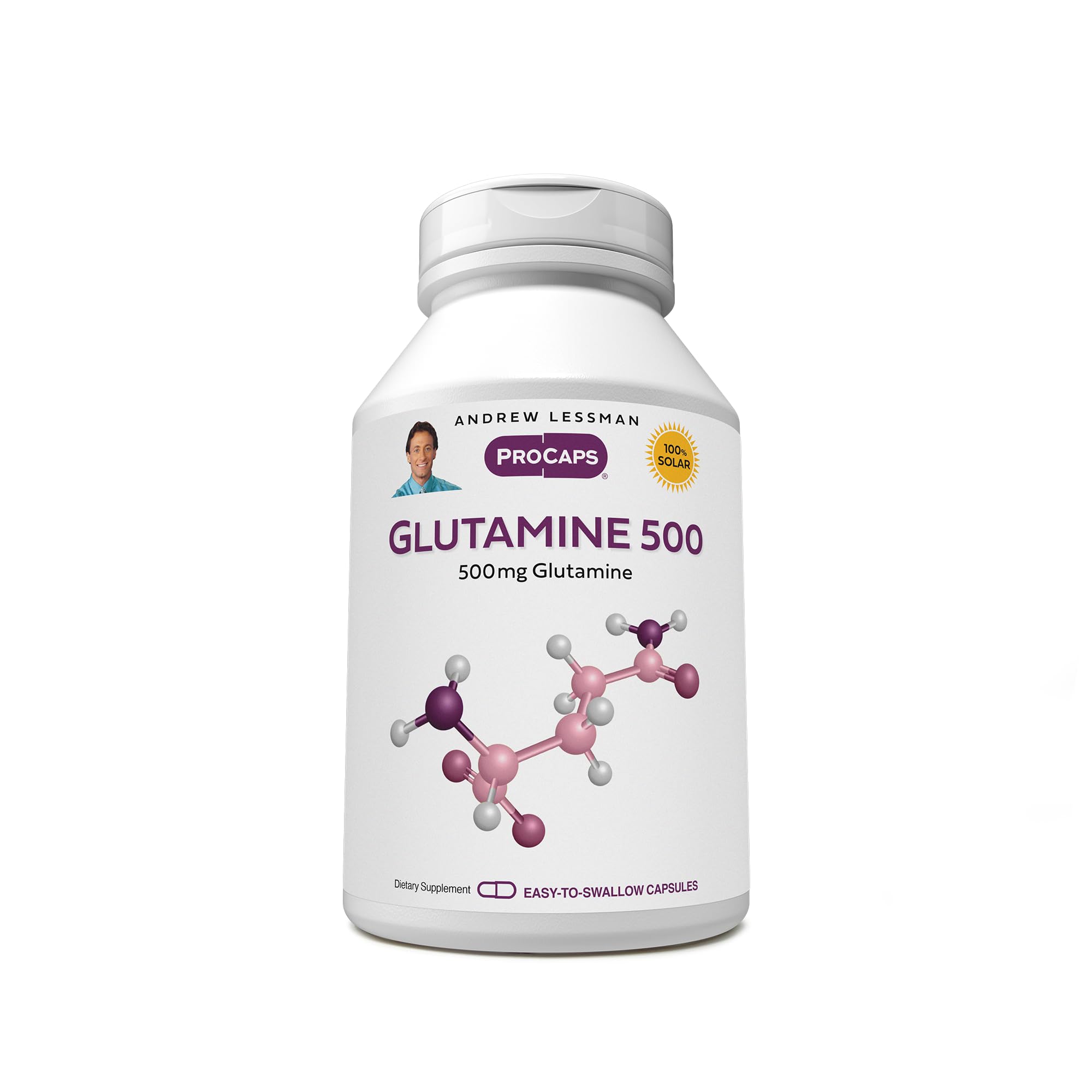 ANDREW LESSMANGlutamine 500 mg - 120 Capsules - Free Form Amino Acid. Supports Skeletal Muscle, Gastrointestinal Health. Maintains Healthy Kidneys, Liver, Heart, Brain. Easy-to-Swallow Capsules.