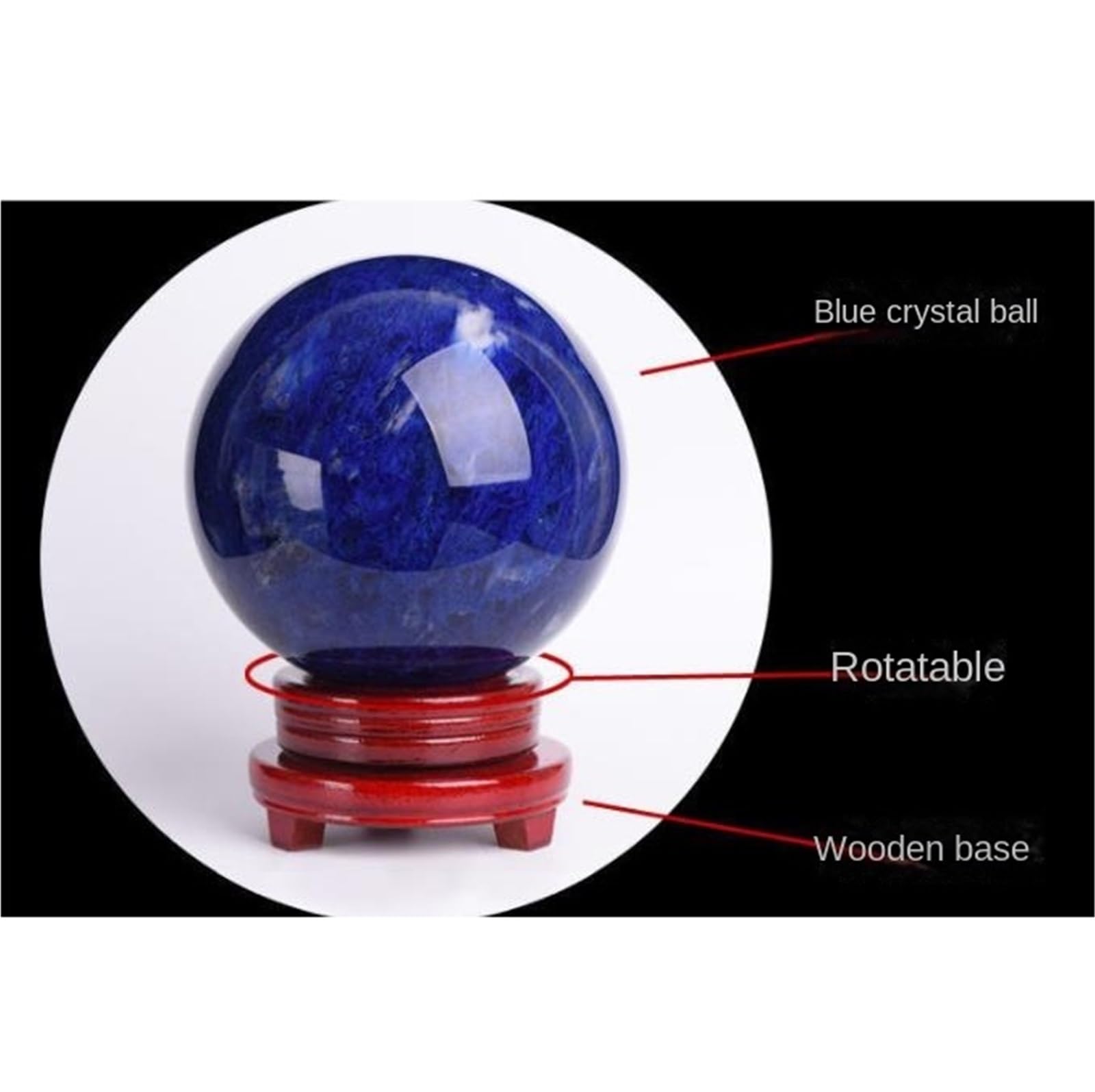 Kristallkugel Schmelzende Kristallkugel, Dekorative Kugeln Mit Holzständer, for Feng Shui Für Heimdekoration(10cm)