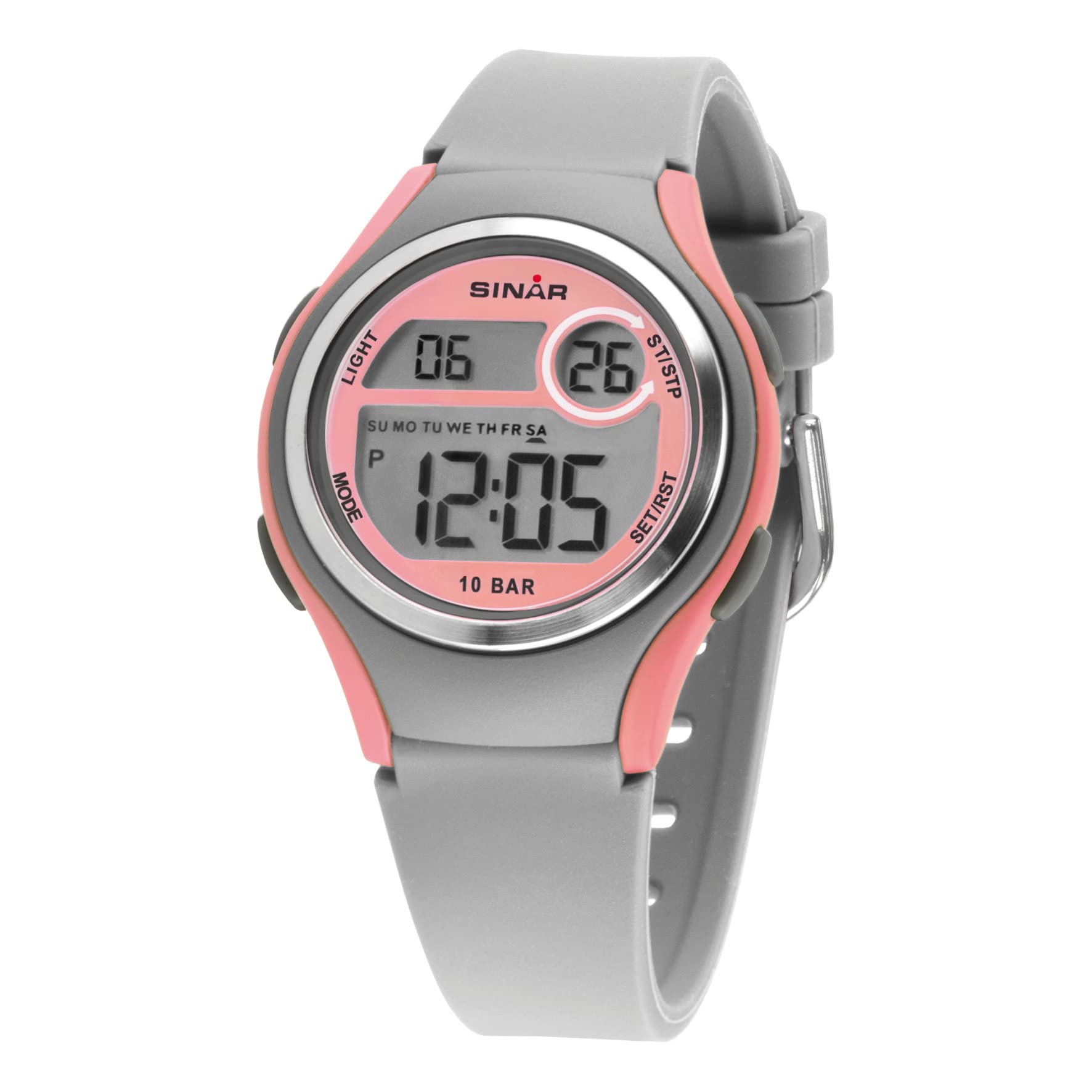 XE-64-9 Girls' Watch Sport Outdoor Digital LCD Quartz 10 Bar Light Silicone Strap