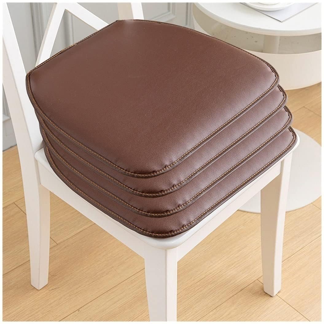 Coussins antidérapants marrons pour chaises de cuisine : confort stable 40x43cm