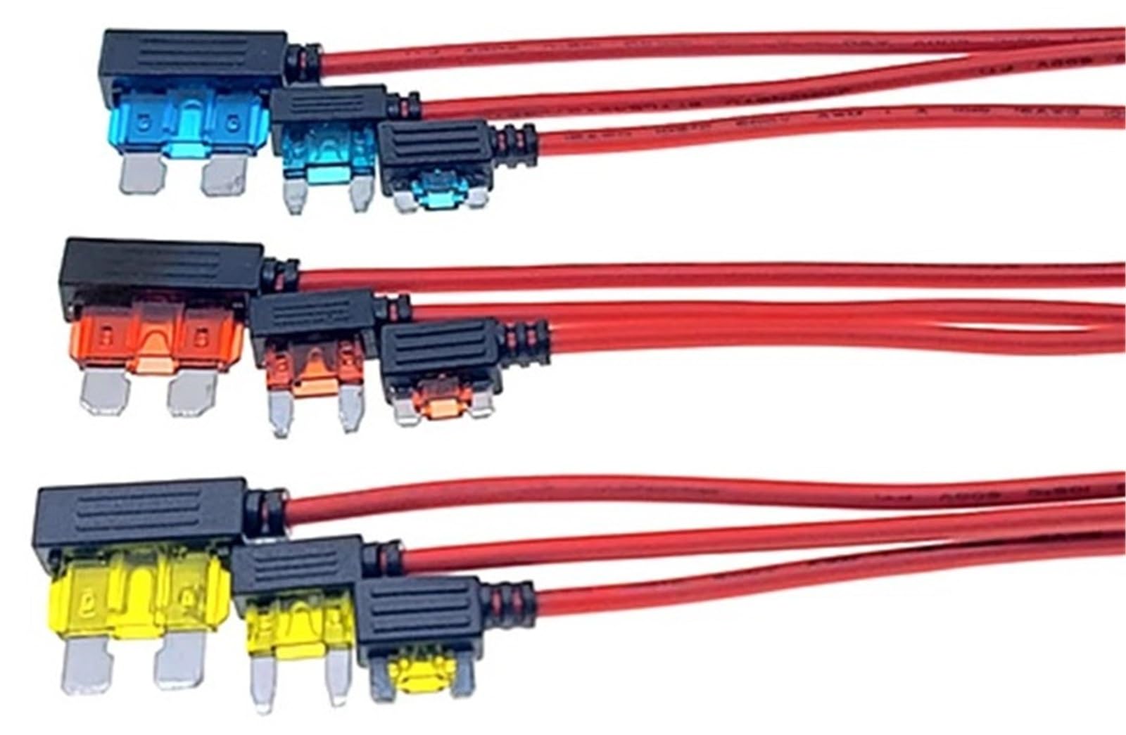 Portafusibles for coche, adaptador de grifo circuito adicional, Micro estándar ATM APM Blade MINI, dispositivo seguridad Simple medio, 12V, 5A, 10A, 15A, 20A