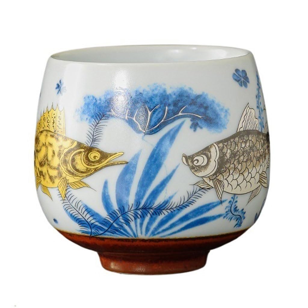 Taza de té de cerámica artesanal y exclusivo recipiente para remojar con diseño exquisito