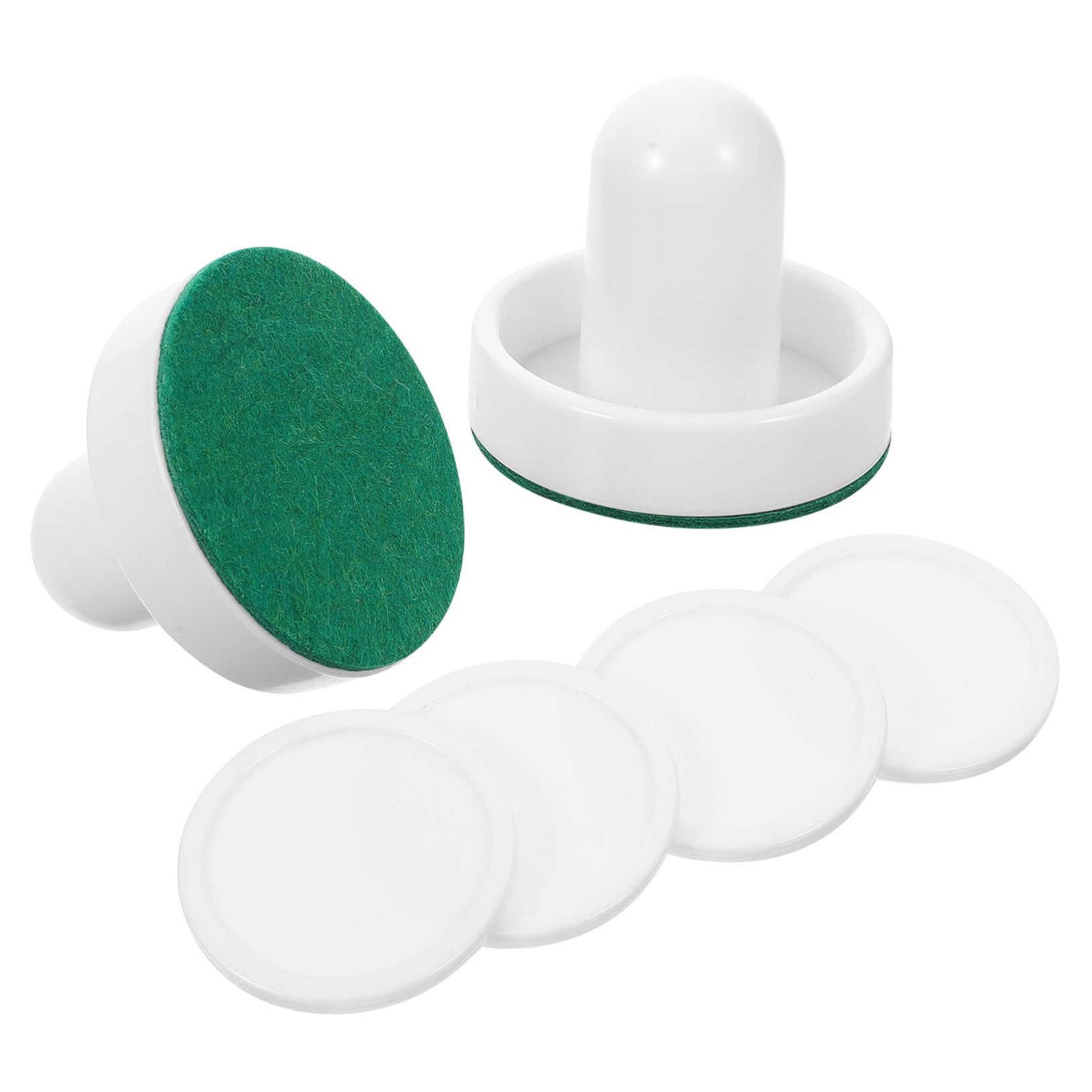 Set Accessori Hockey su Ghiaccio Tavolo Spintori 60mm e Dischi 51mm, Kit Gioco Arcade per Feste e Sale Giochi, Ricambi per Spingitori e Racchette da Hockey da Tavolo