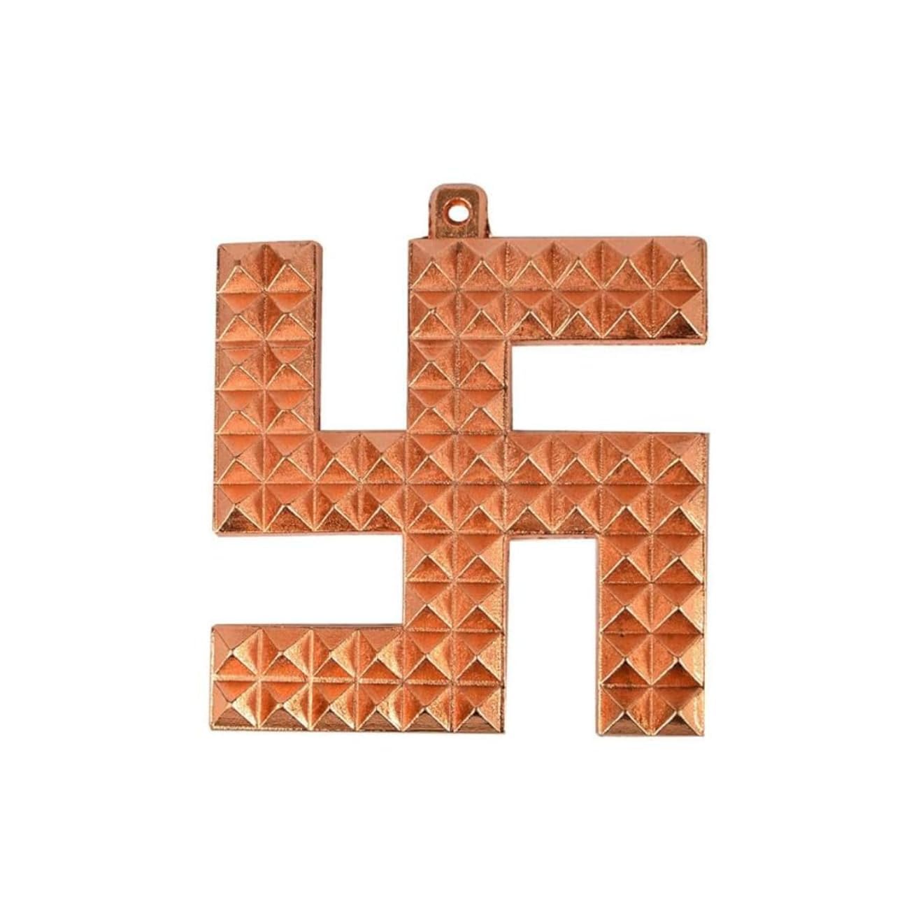 TREEMAISON Vastu Copper Swastik (卐) for Door Entrance II Religious Swastik Symbol for Good Luck II Vastu Remedies II Home & Office II 4 Inch Approx II 1 Pc
