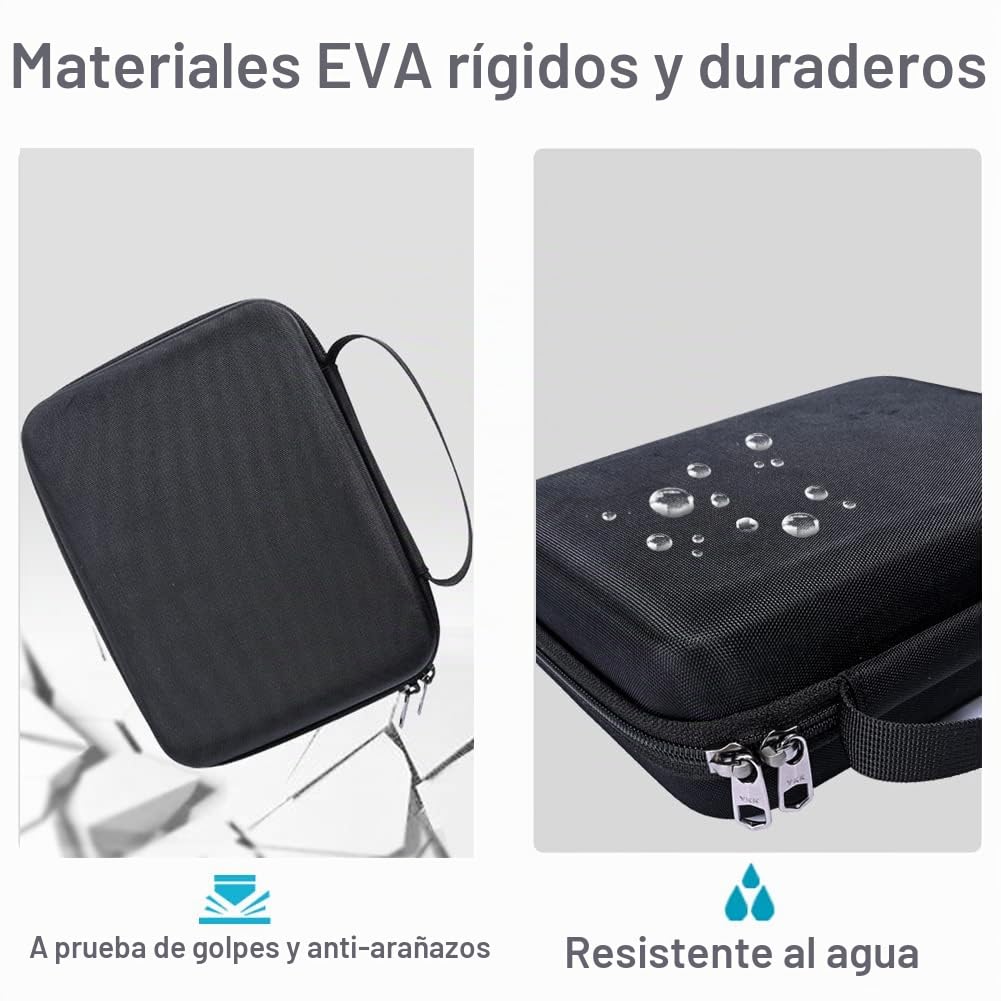 RAIACE Estuche rígido de Almacenamiento para 9 Dardos con Punta de Acero o Punta Blanda, Estuche de Transporte para Dardos con Puntas, Varillas y Plumas. (Solo Estuche) - Negro