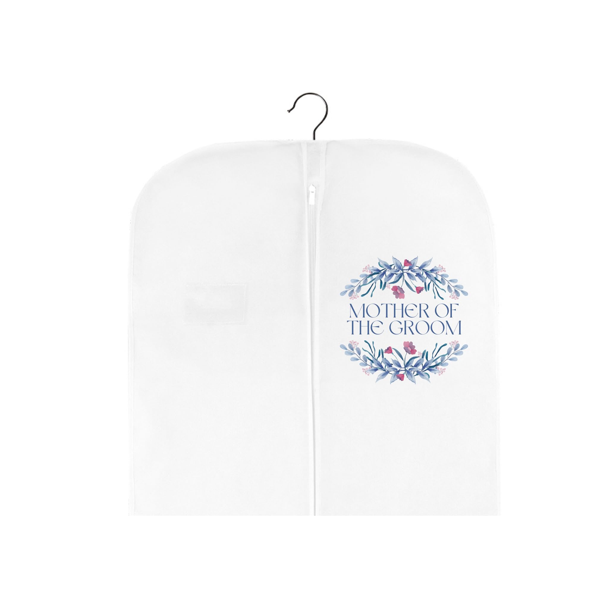 Garment Guardians Girls Mother Of The Groom Logo On White Bag Bridal Gown Garment Bag - Printed Wedding Dress Bag | Long Dress Covers For Bride & Bridesmaids | Breathable Clothes Bag For Storage & Travel (Mother Of The Groom Logo On White Bag)