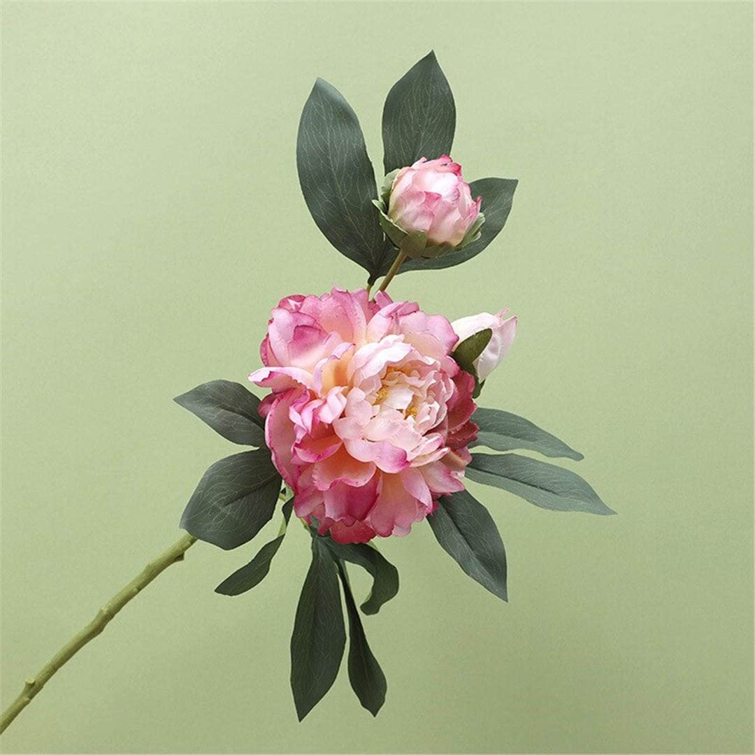 Levine Purple Artificial Flowers Garland,Decorations For Wreaths,Decorative Artificial Flow Peony Branch Fake Flowers Home Party Wedding Decorationcial Flower Room Decor (Color : Bianco) (Color : )