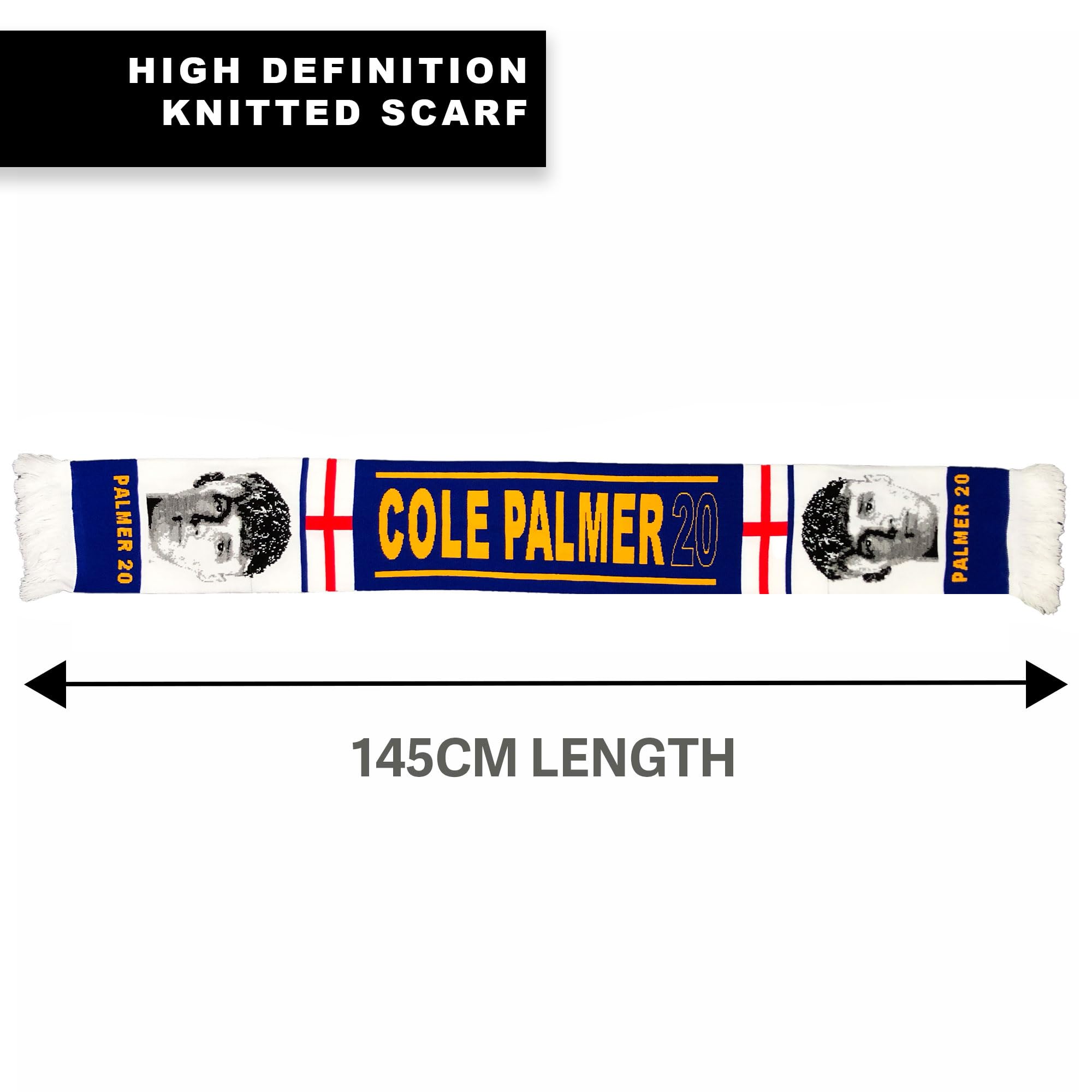 Beyond Happy Cole Palmer English Football Star High Definition Knitted Scarf - Cold Palmer Scarf, Multicolour - Image 4