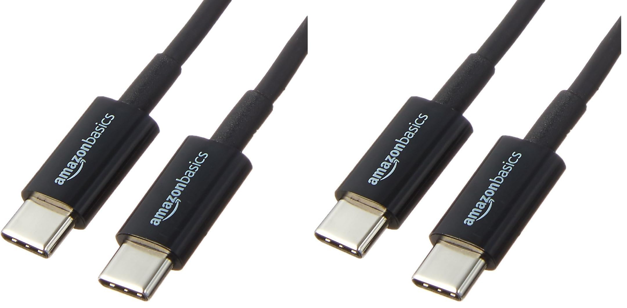 Amazon Basics USB-C to USB-C 2.0 Fast Charging Cable, 480Mbps Data Transfer Speed, USB-IF Certified, for Apple iPhone 16/15, iPad, Samsung Galaxy, Tablets, Laptops, 6 Foot, Black (Pack of 2)