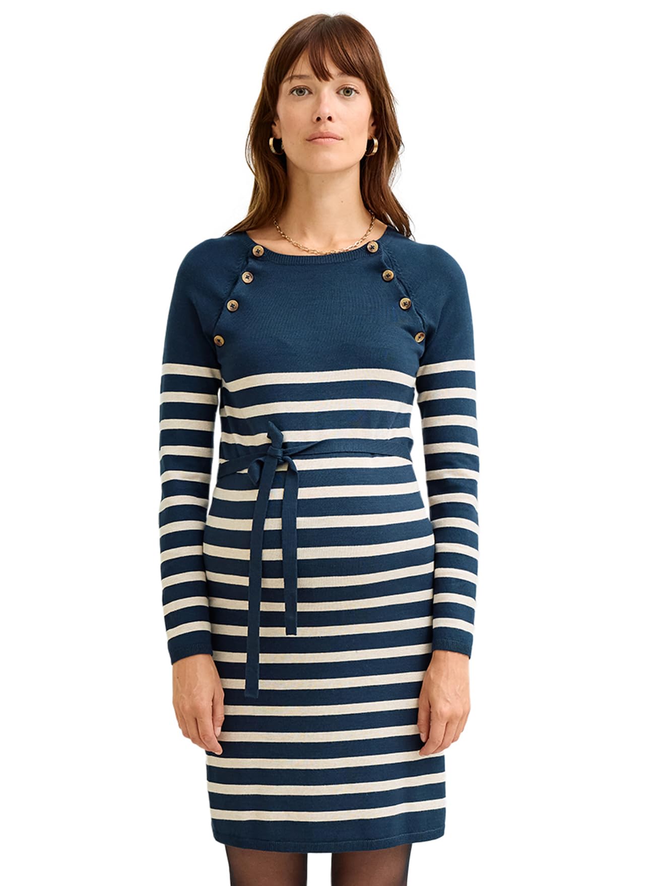 VERTBAUDET Robe rayée en Tricot Grossesse et Allaitement