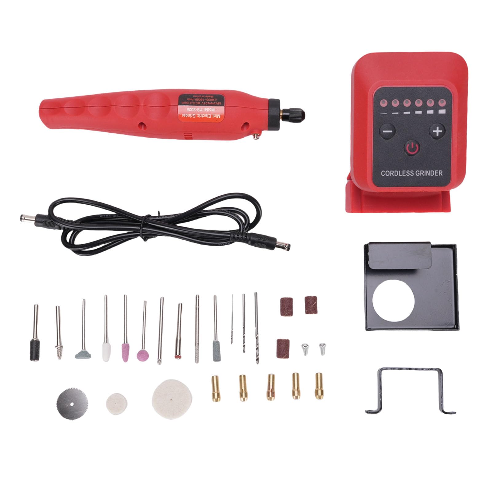 Kit de herramientas rotativas inalámbricas de 10V con 42 accesorios, miniamoladora troqueladora de 5 velocidades para grabado, corte, pulido y lijado