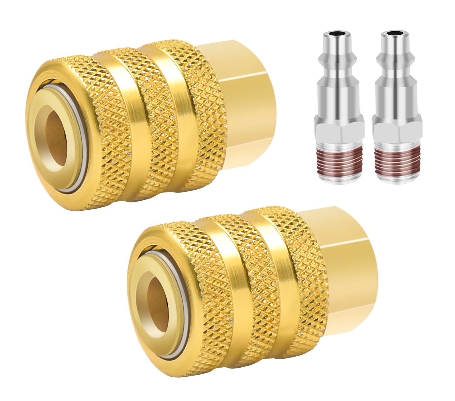 SAFELIFE Air Chuck 2 Pack Closed Flow Tire Air Chuck Lock On 1/4 FNPT Quick Connect