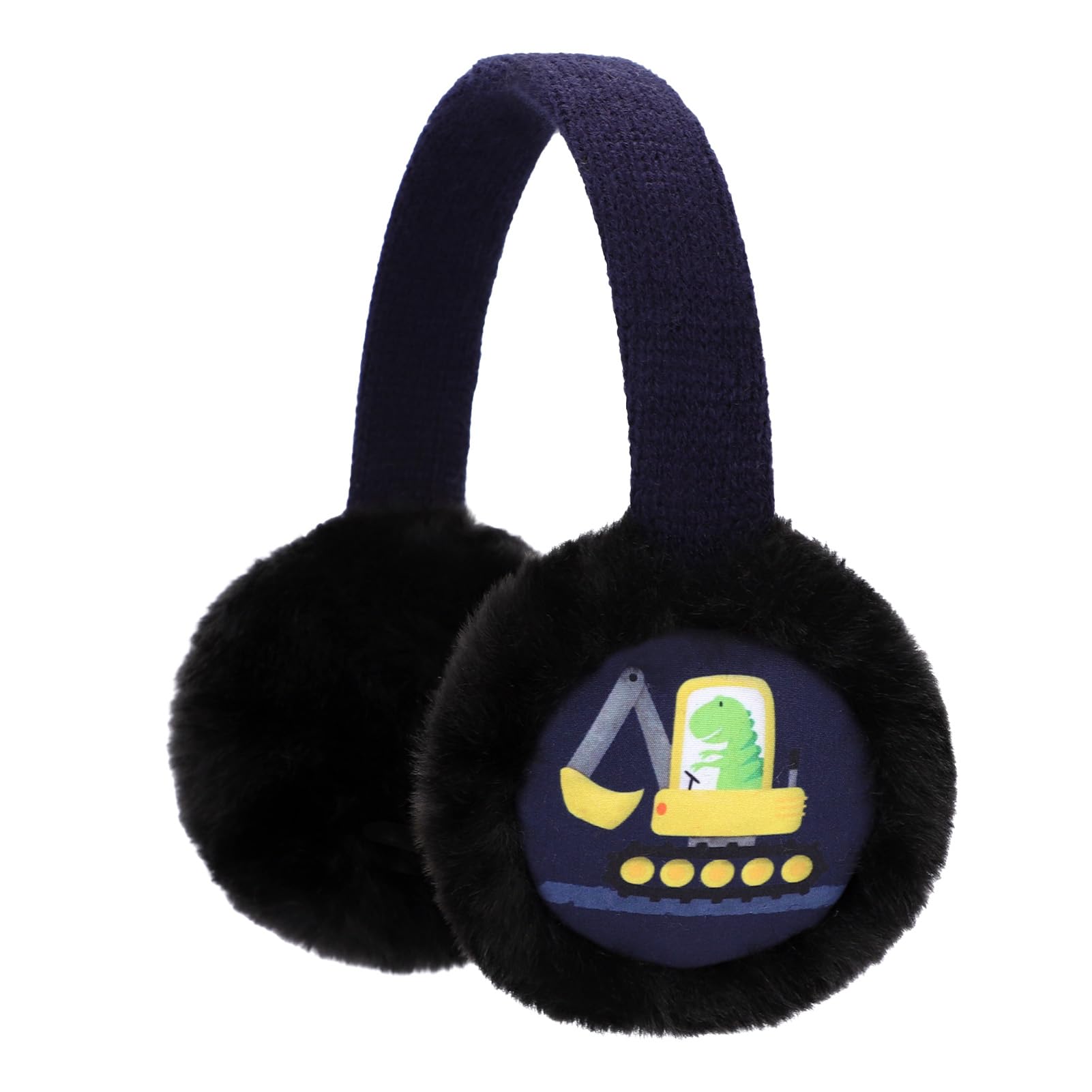ZTL Kids Knit Earmuffs Soft Plush Ear Warmers Winter Outdoor Ear Muffs for Boys Girls