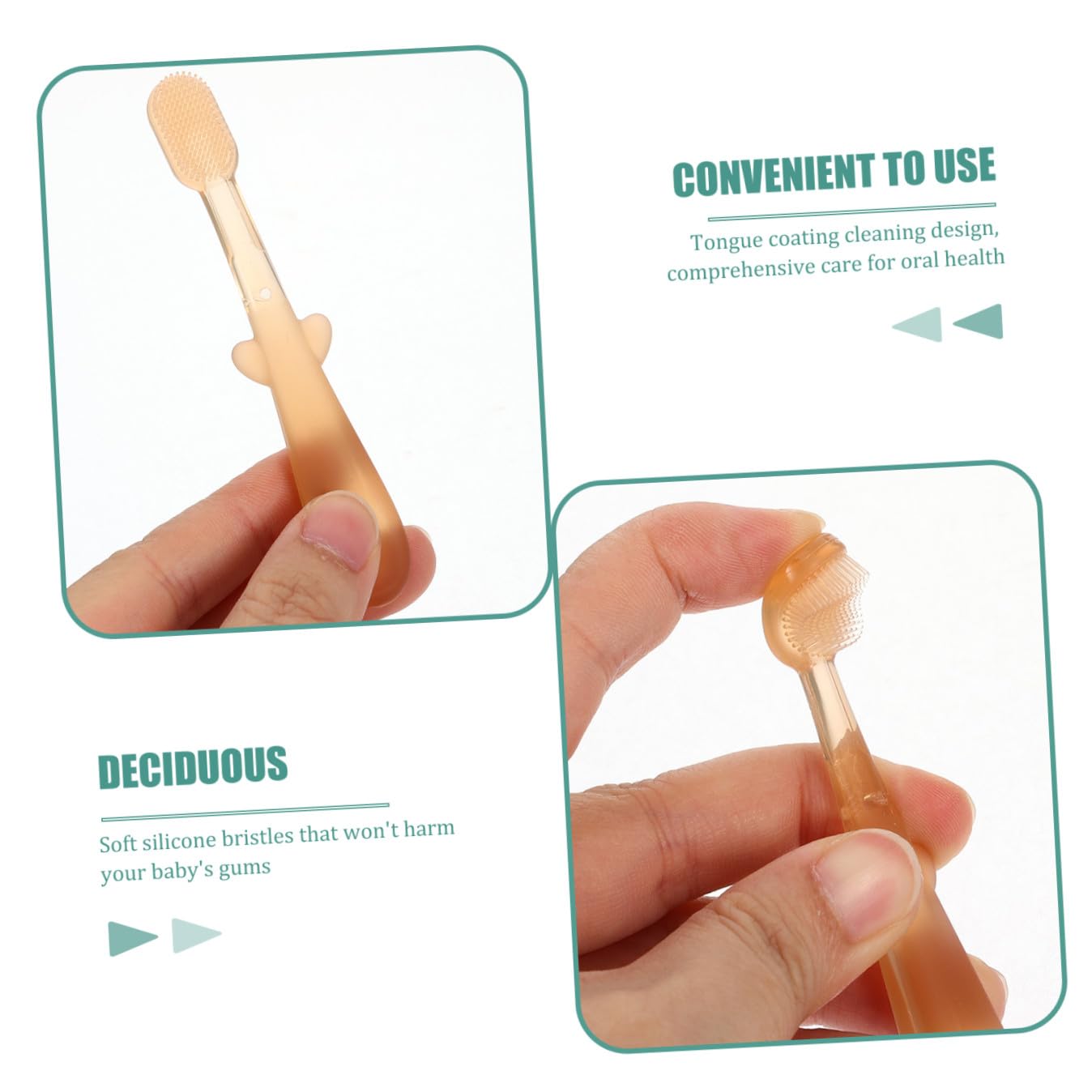 5 Set Spazzolino Da Denti Per Bambini Orale Dente Del Dito Del Orale Per i Neonati Per Il Neonato Gomma Da Spazzolino Da Denti Infantile Gel Di Silice Didiseaon