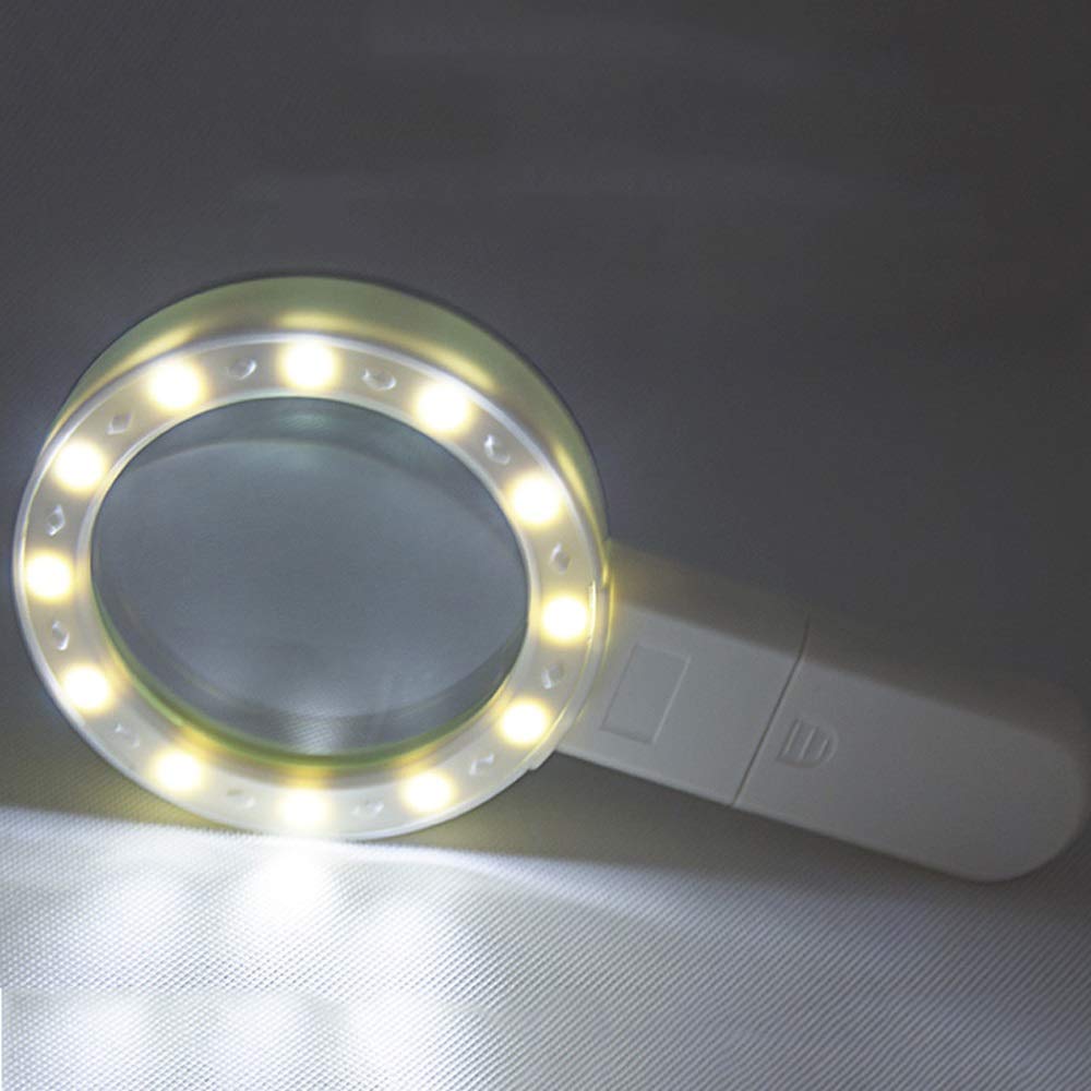 Vetro con lampada 30 volte 100 mm riparazione lente d'ingrandimento portatile vecchia lettura nera Made in China