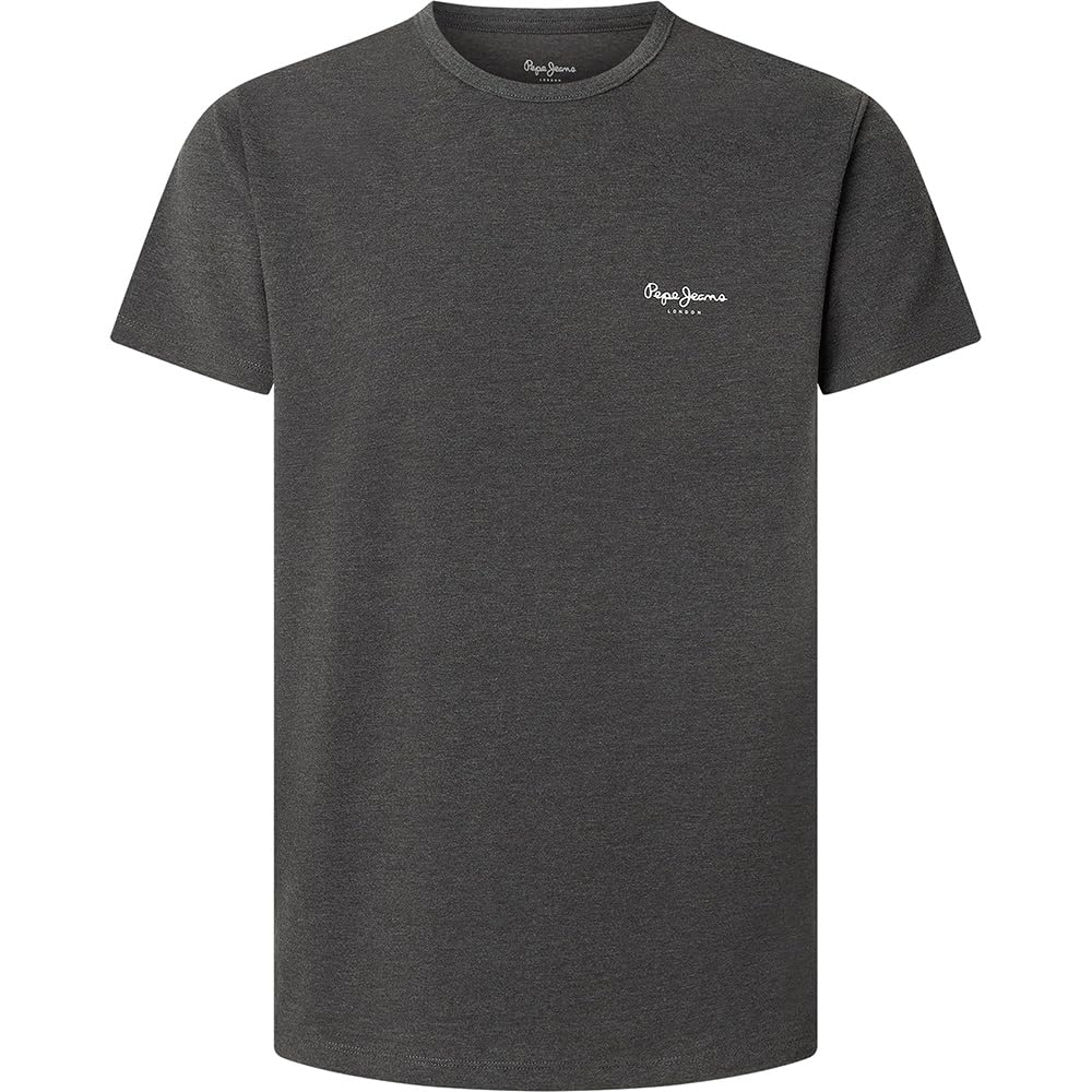 Pepe Jeans Men's Original Basic 3N T-Shirt, Grey (Dark Grey Marl), XL
