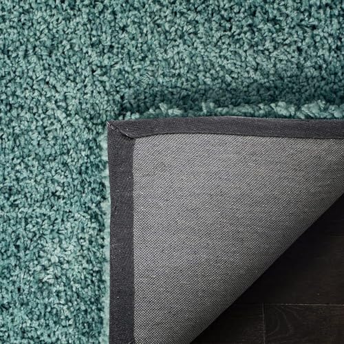 Image of Solid Shaggy Carpets and Rugs for Bedroom Drawing Room 3x5 Feet Light Blue Color