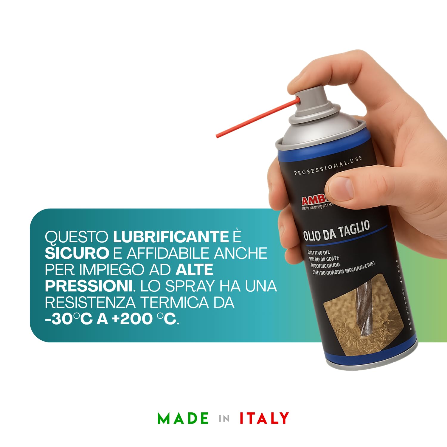 Bomboletta Olio da Taglio per Officina Spray 400ml olio lubrificante professionale, spray per il taglio di metalli dolci e duri, protegge lame e tornio, Made in Italy (6)