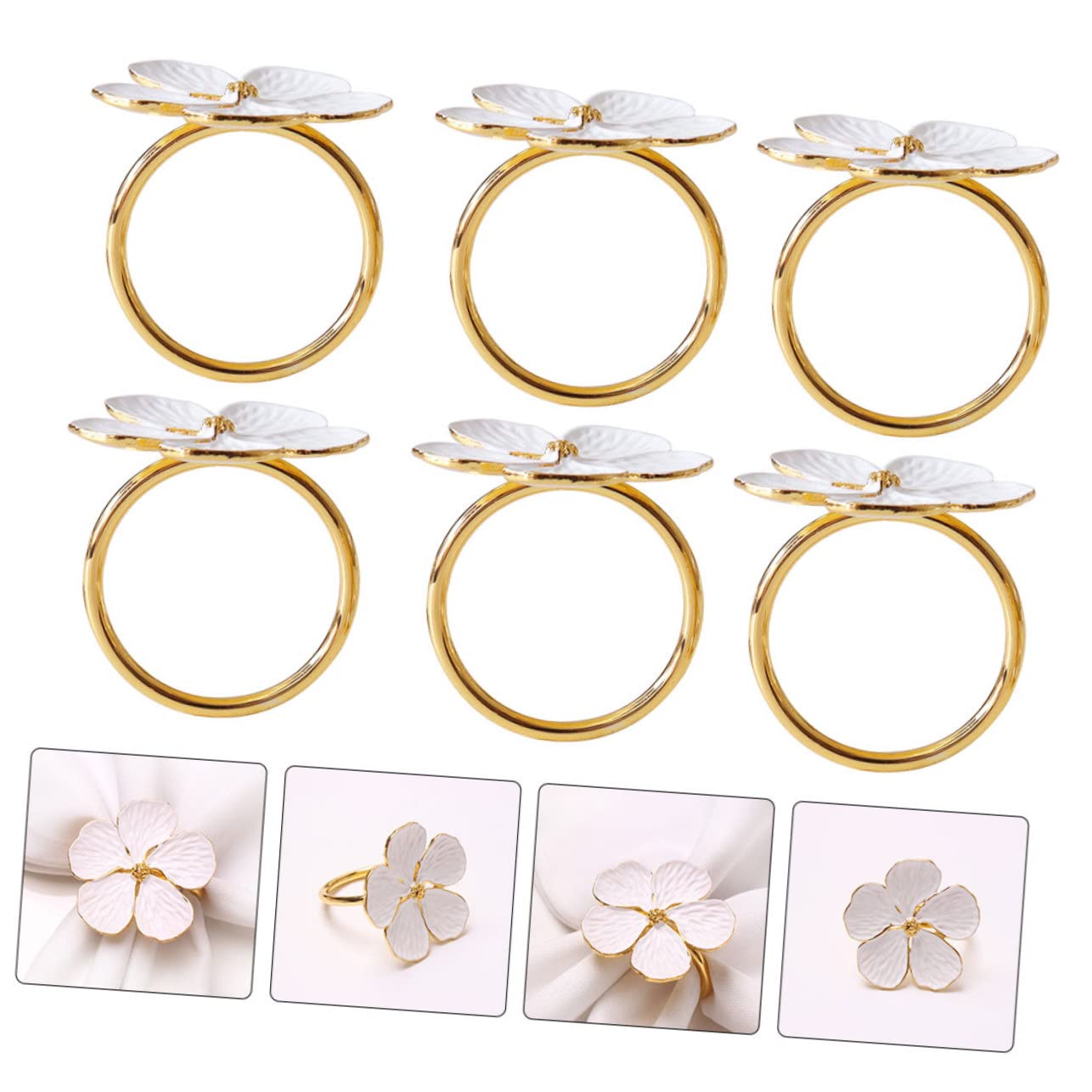 18stücke Napkin- Mit Blumen-Design Für Hochzeiten Partys Und Festliche Anlässe Tischdekoration Und Praktische Serviettenhalter