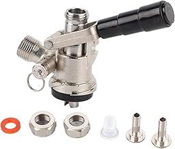 Beer Faucet, Stainless Steel Draft Beer Keg Tap, All Commercial Beer Tap S Type Draft Beer Dispenser, Beer Faucet Handle Fits for Beer Lover American Beer Beer LoverShanks and Towers