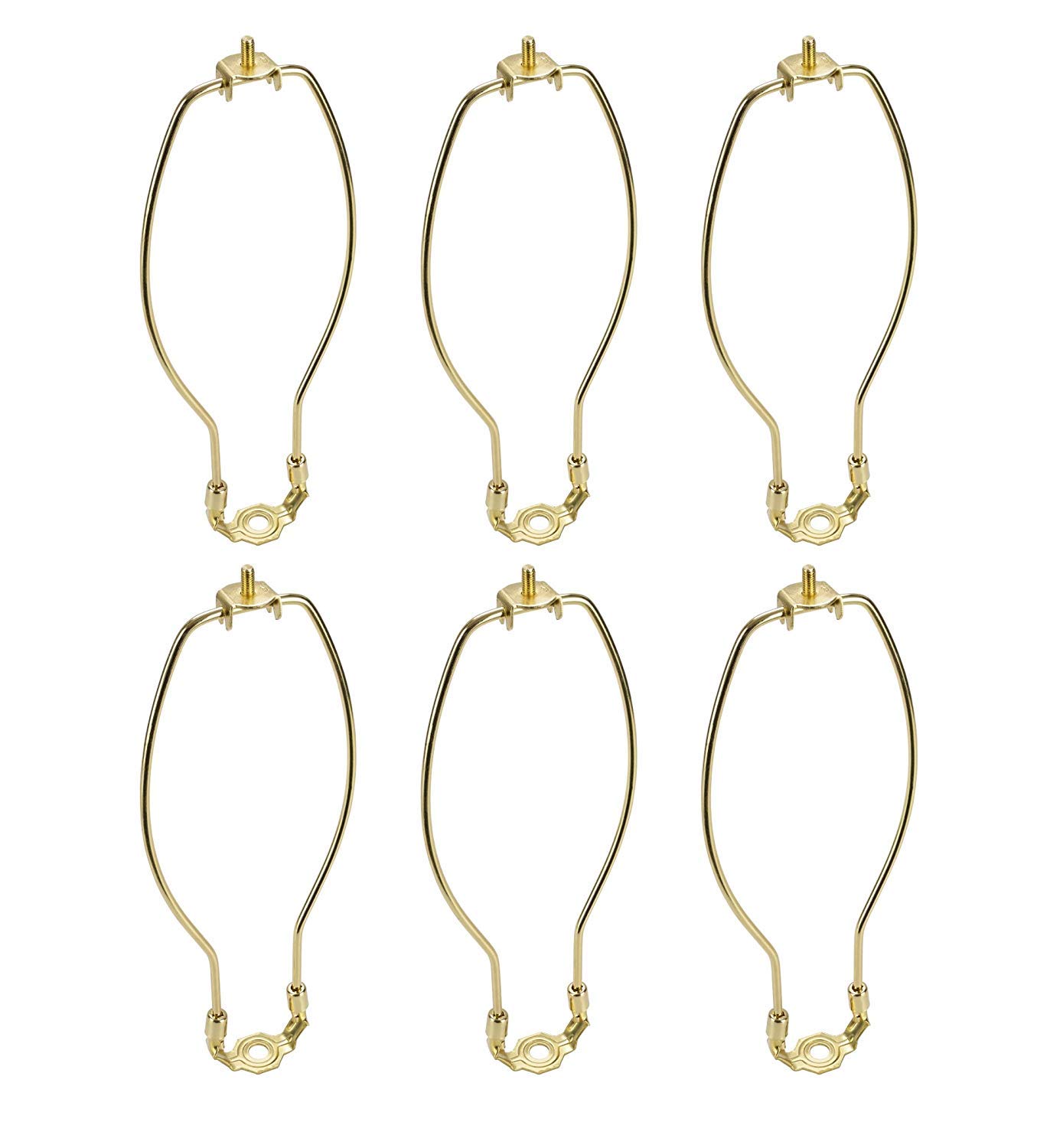 Aspen Creative 20006-16, 10" Lamp Harp with Saddle in Polished Brass Finish, 6 Pack