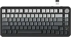 ATTACK SHARK X85 PRO Teclado mecânico sem fio com tela TFT e botão,teclado gamer com junta 75% QMK,com fio 2.4G/BT/USB-C,switch linear hot-swappable,4000mAh,NKRO,RGB PC/MAC(Moonlight)