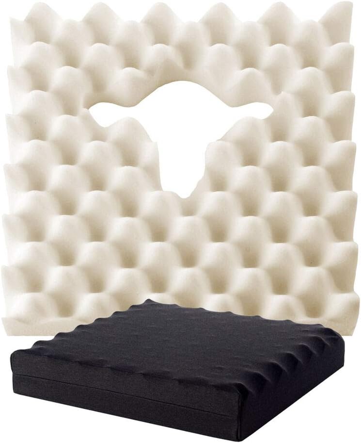 Pressure Point Ripple Bonyparts Cut Out Cushion - 4" - Medium - Blue