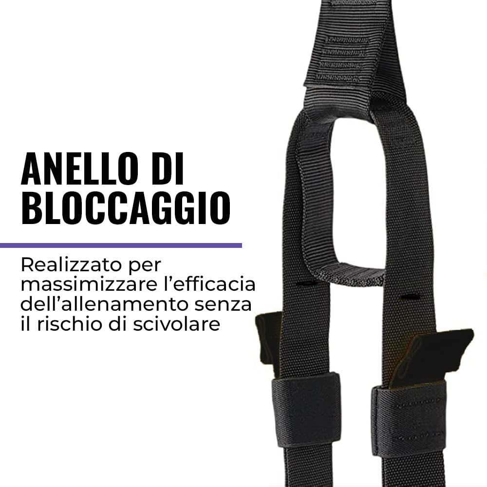 Trx Fitness Professionale, Cinghie Multifunzione Regolabili, Cavi per Allenamento in Sospensione, Sling Trainer, Trx Fitness da Casa per Calisthenics, Crossfit, Flessioni e Suspension Training